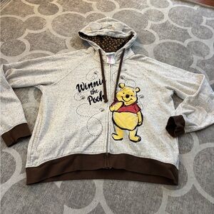 Winnie the Pooh Hoodie with Brown Accents